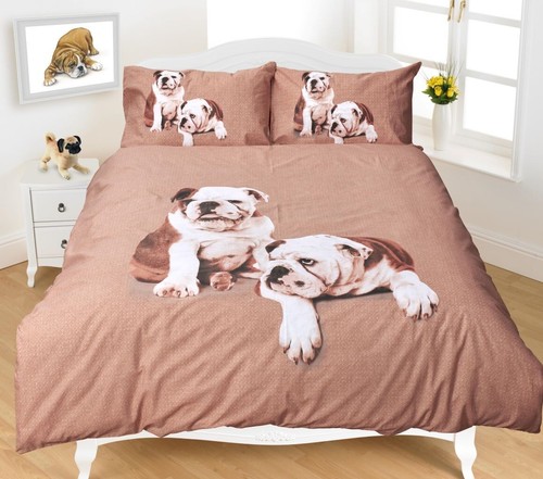 Bull dog printed - bull, duvet