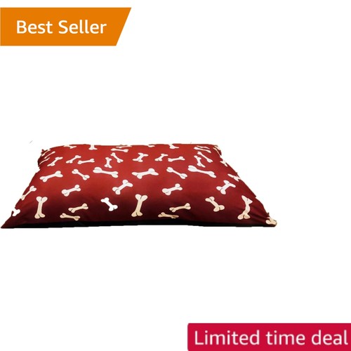 Large brown bone dog bed - large,